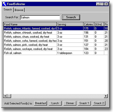 Food Database with Serving Size and Calorie Guide